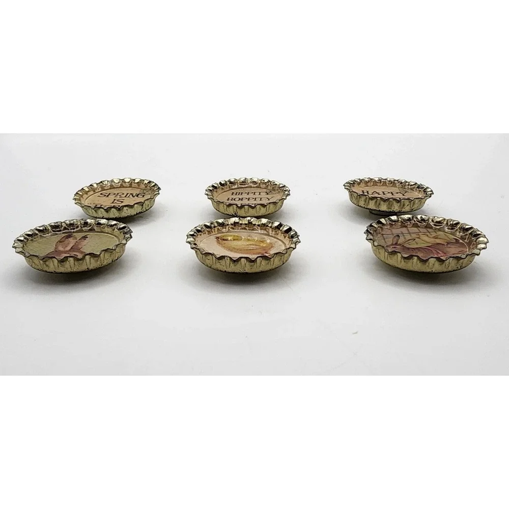 Primitives By Kelly Bottle Cap Magnets Vintage Easter‎
